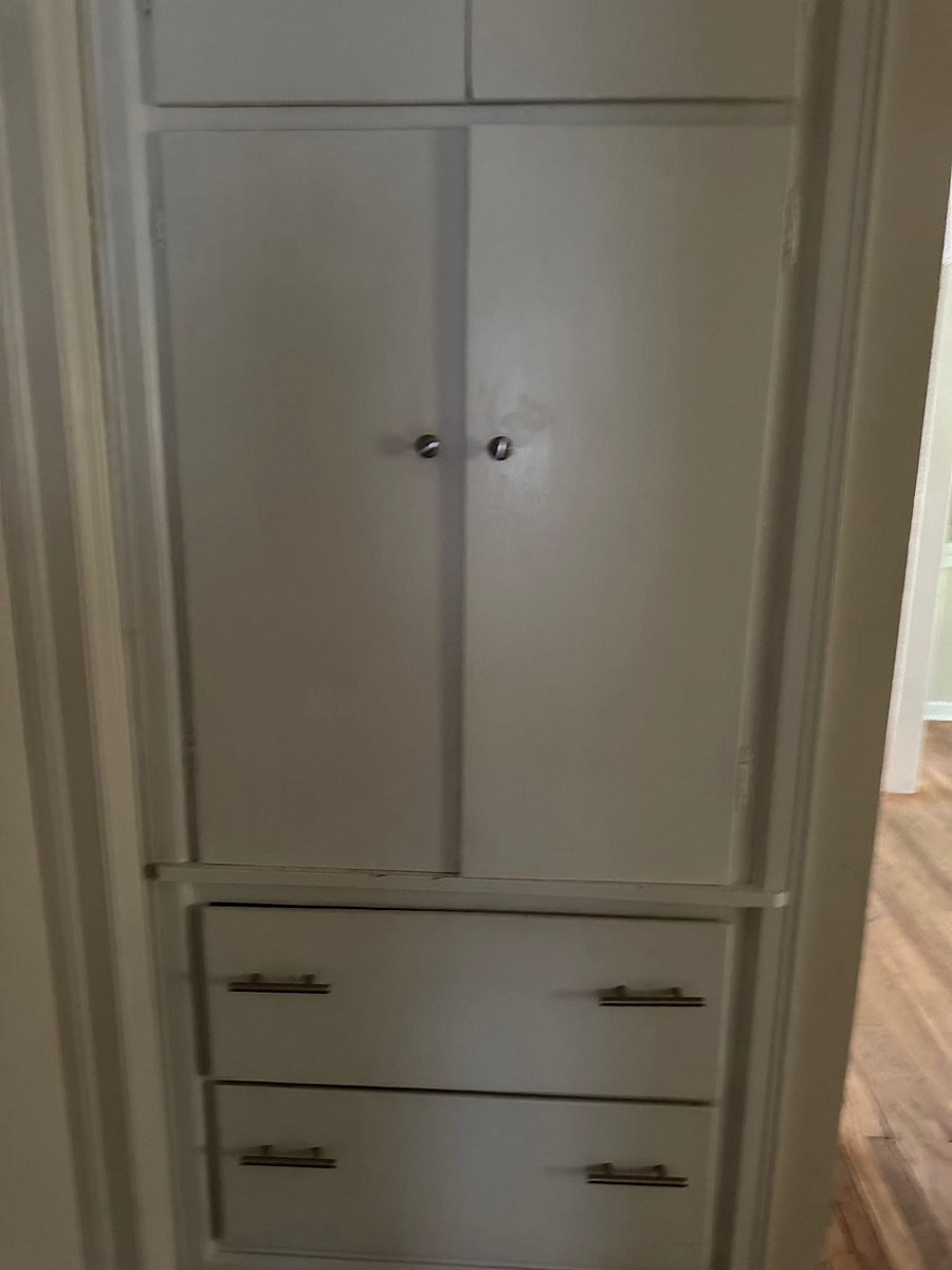 Hall closet for extra linens and cleaning supplies