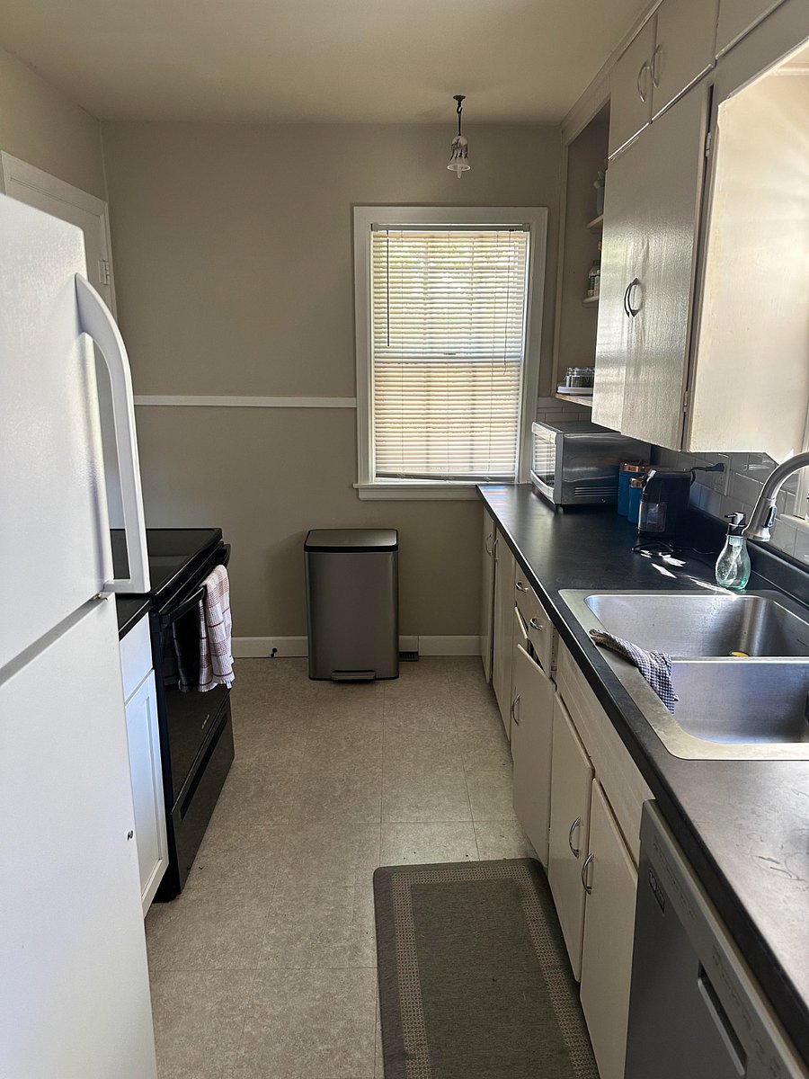 Kitchen fully furnished with all appliances, range, refrigerator, dishwasher, disposal, pots, pans, utensils, knives, all table ware, condiments, etc.