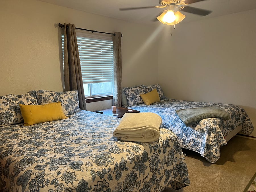 Bedroom #3, 2 queen beds. 