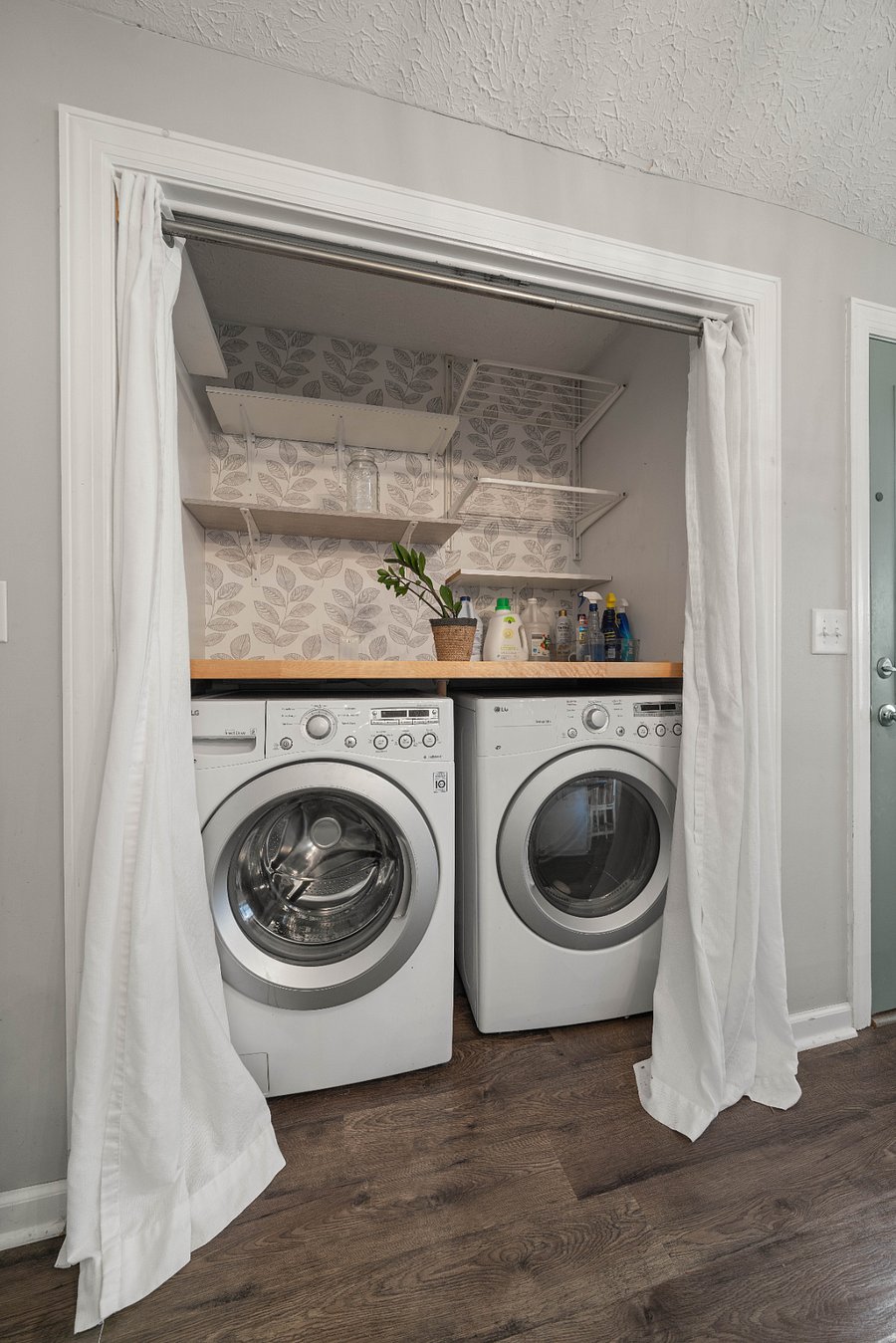 Stylish front-load washer and dryer