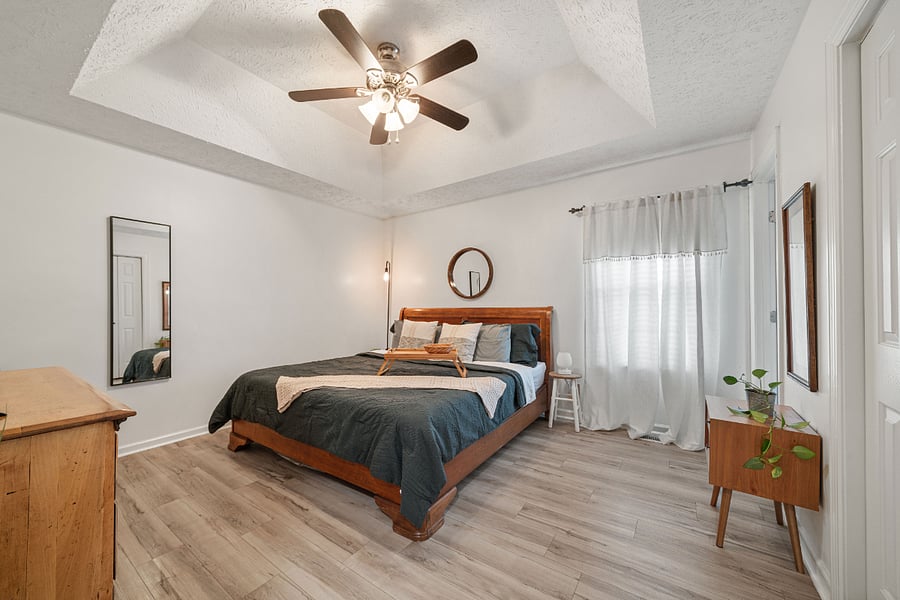 Spacious Master bedroom complete with TV