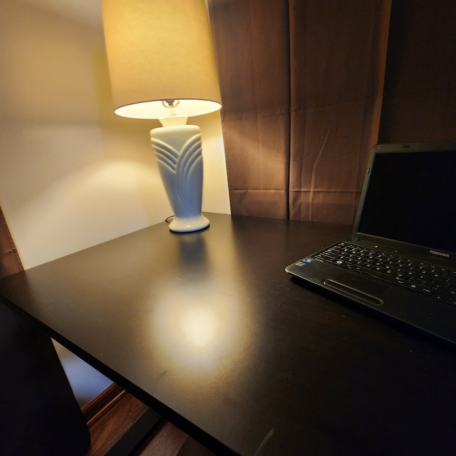 Master Bedroom - Workspace area with Lamp.
