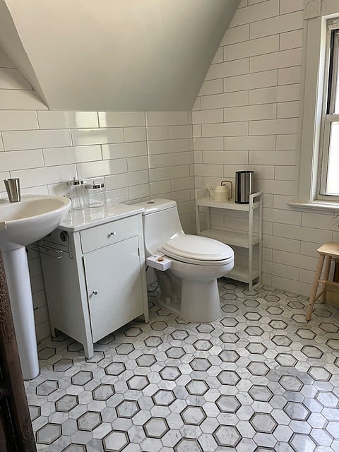 Toilet has bidet feature