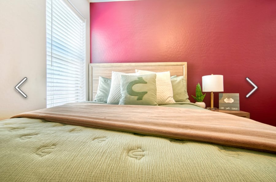 @nd bedroom with queen size bed and 32' TV, and dresser 