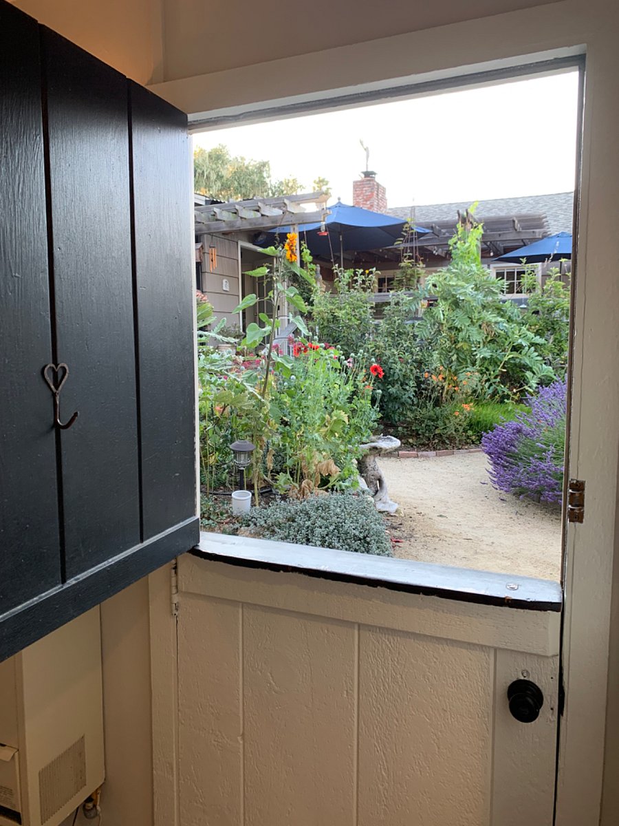 doo doo doo looking out the front door