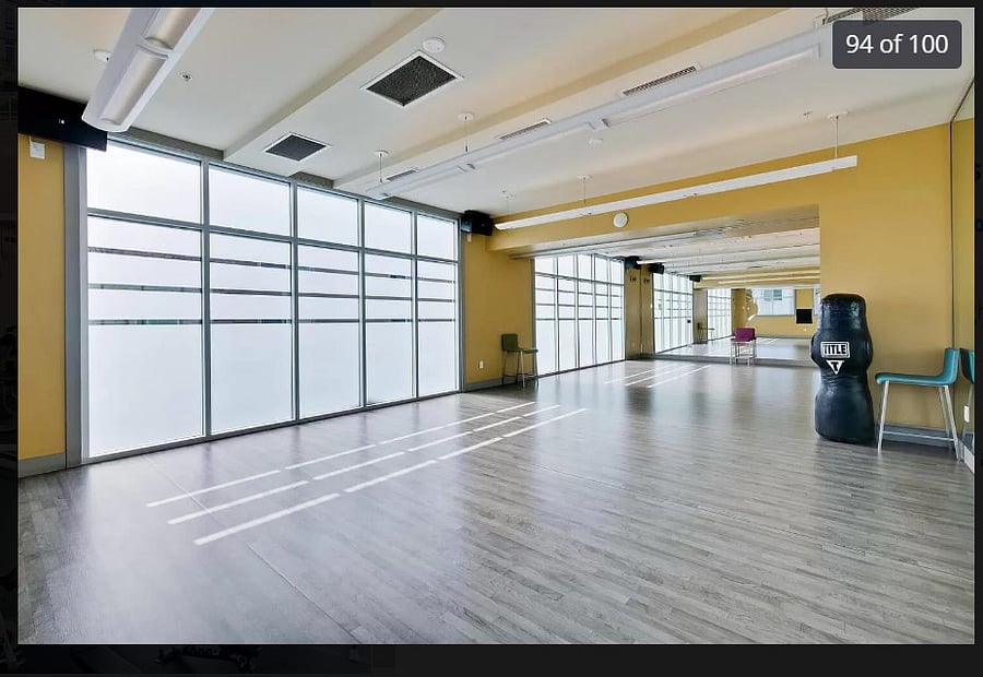 Spacious dance, yoga studio in clubhouse