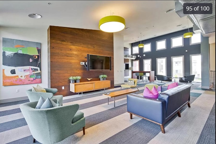 Seating area in clubhouse