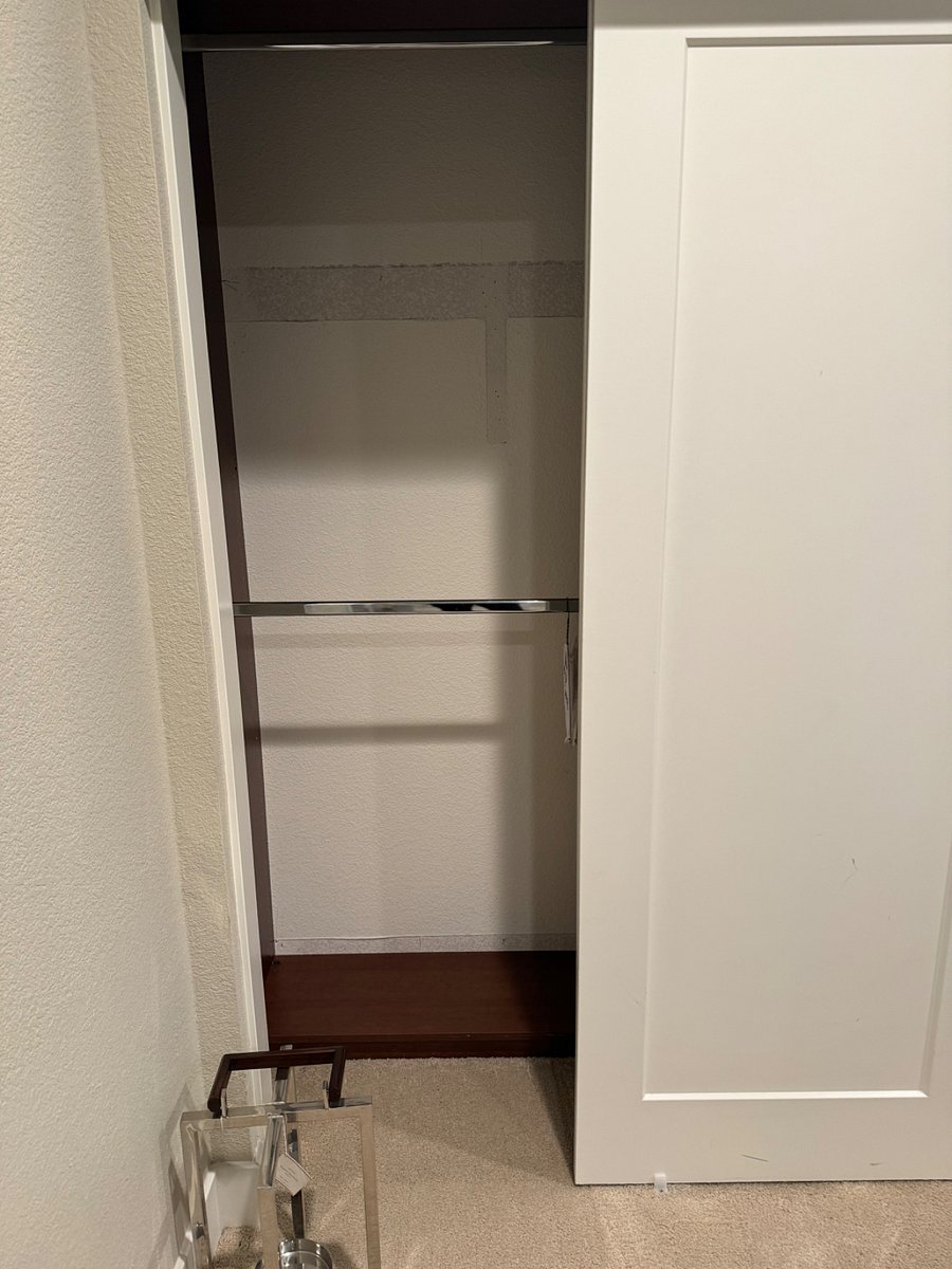 Hanging space in closet