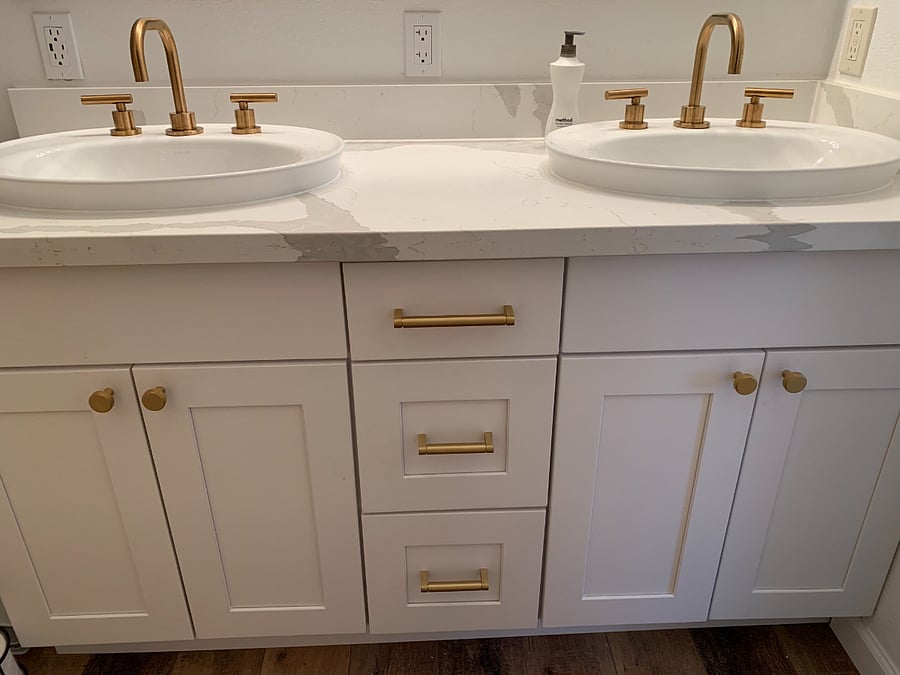 Upstairs Double Sink Vanity