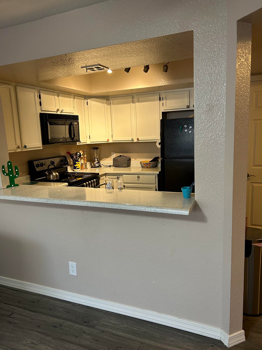 kitchen partially open to the living room