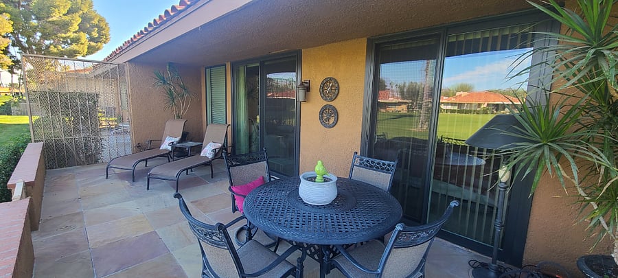 Back patio on the golf course