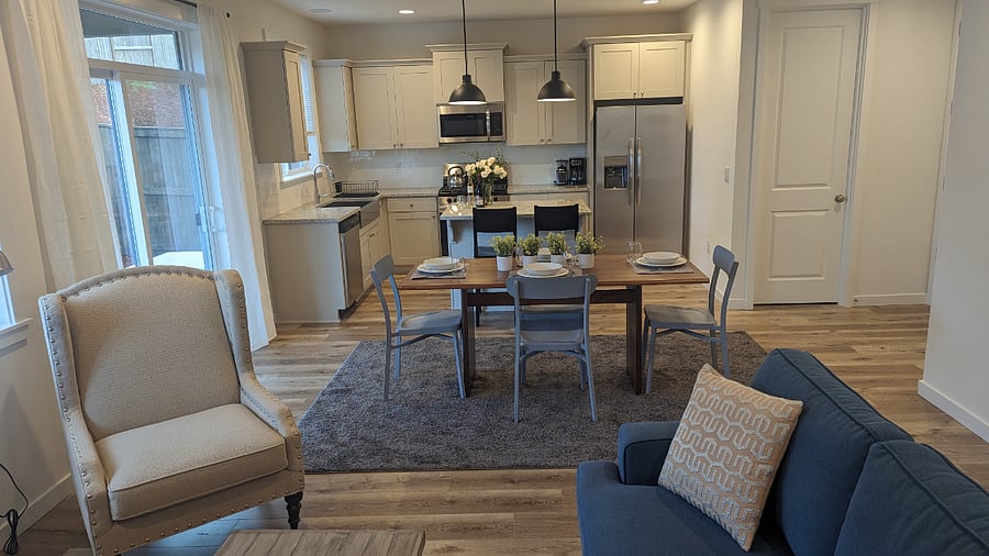 View of Kitchen from Living Area