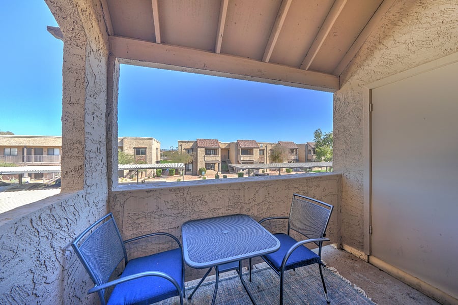 Patio Balcony with Table and Chairs