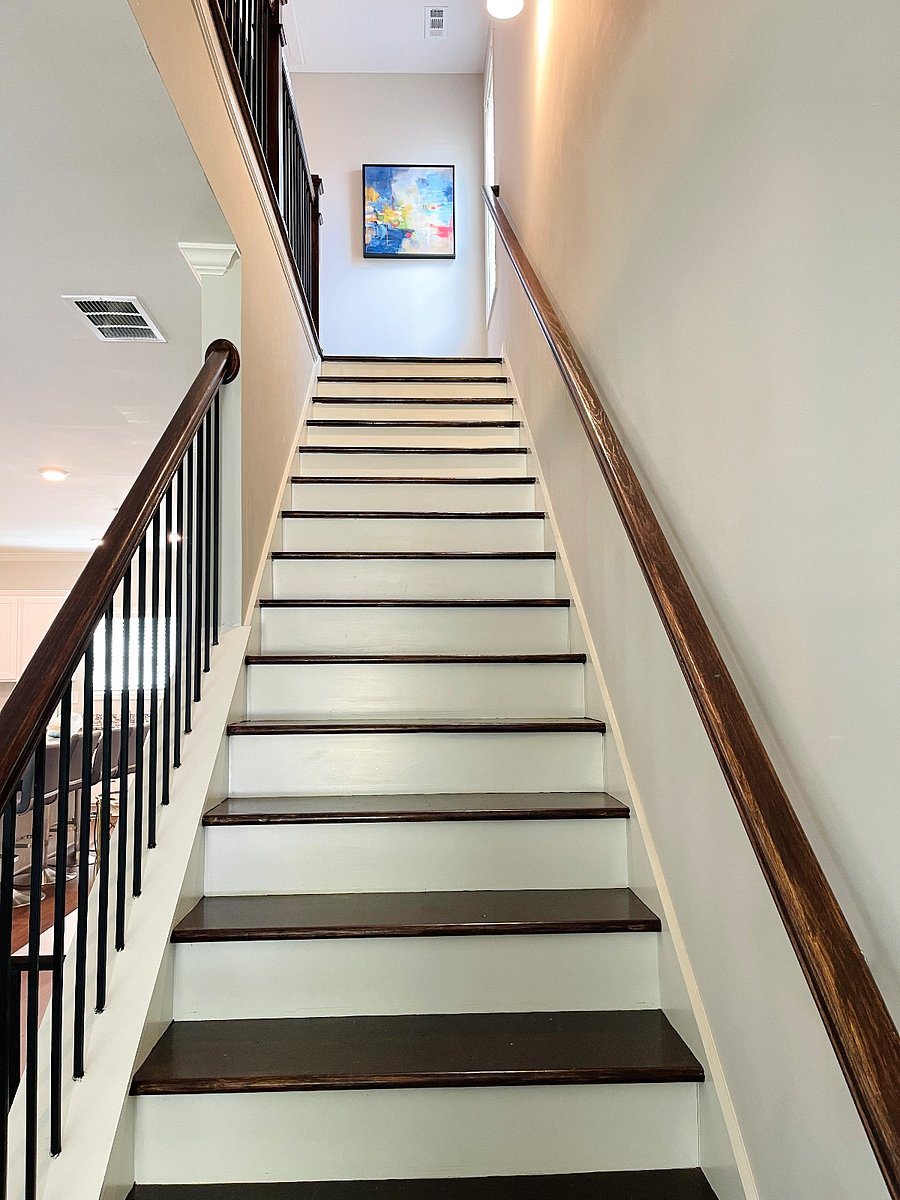 Stairs to second floor where the bedrooms are