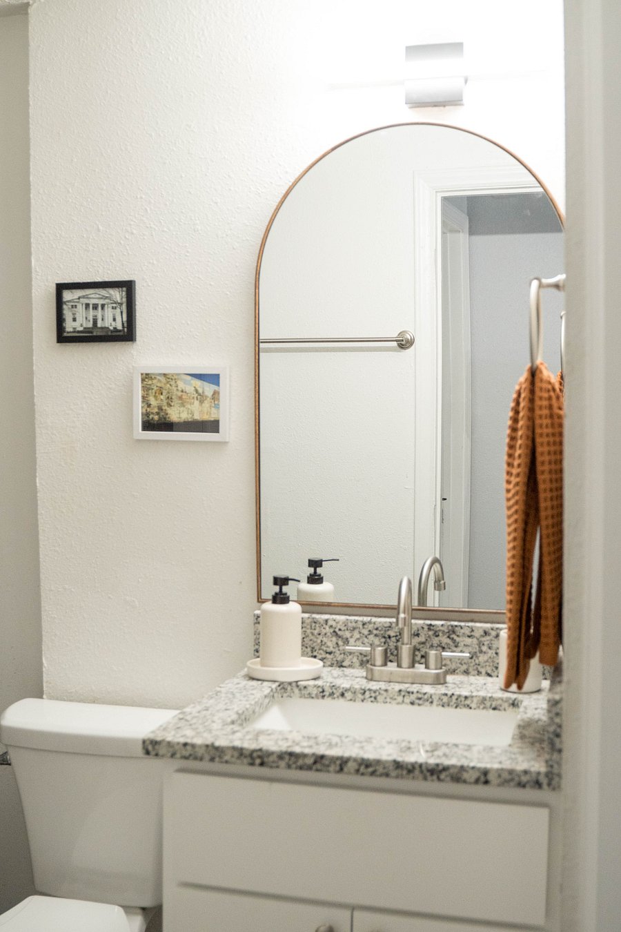 Large arched mirror