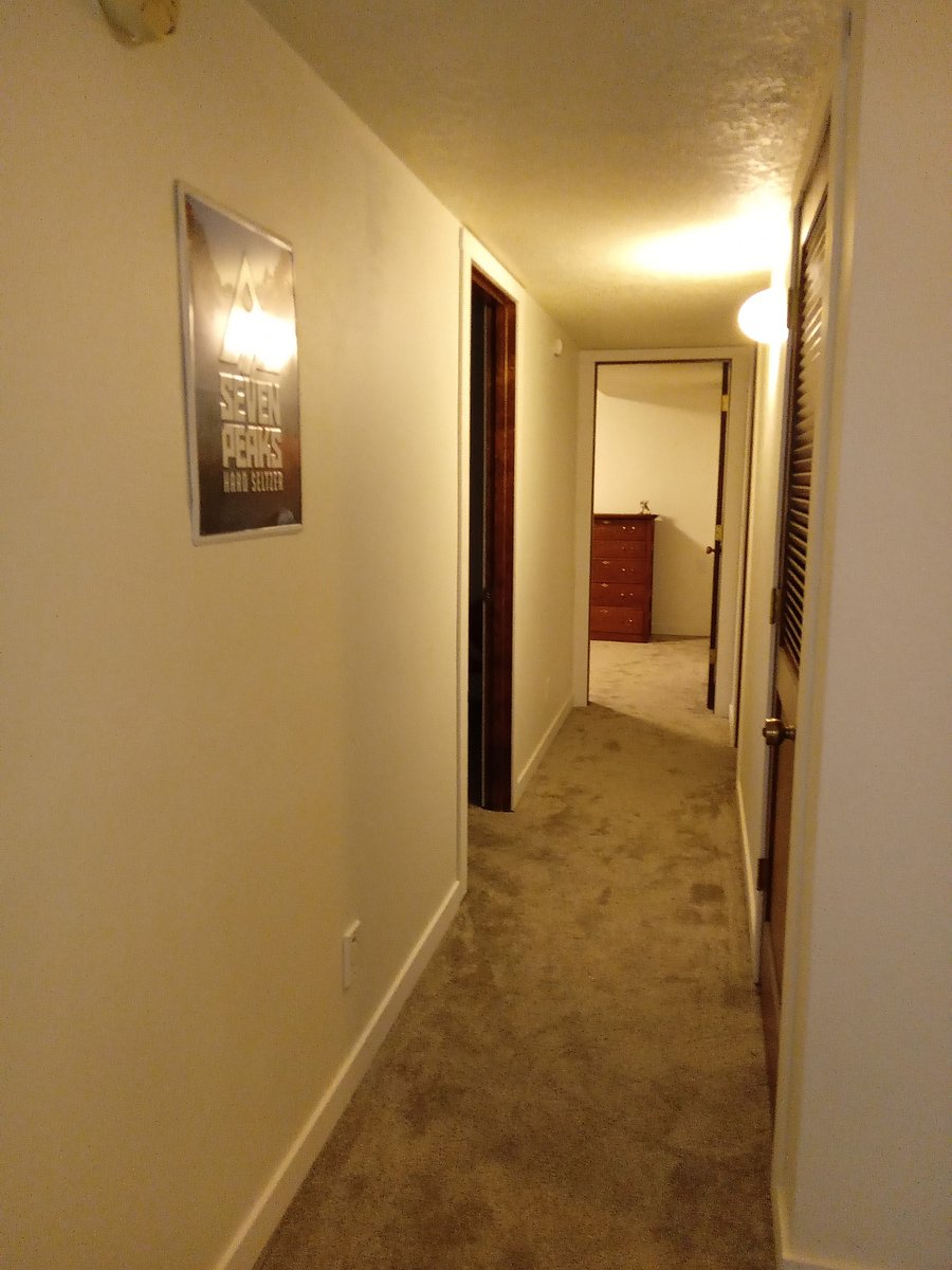 Hallway to bedrooms, office and bathroom.