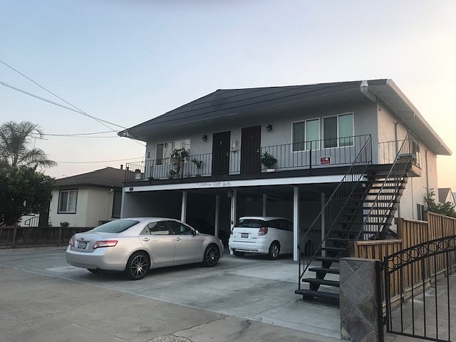 2 assigned parking spaces in carport