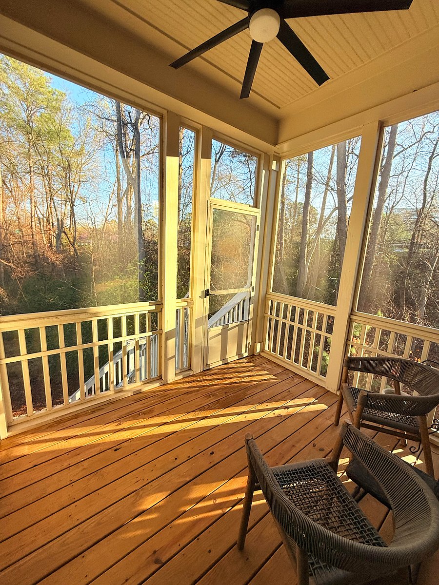 second level enclosed patio
