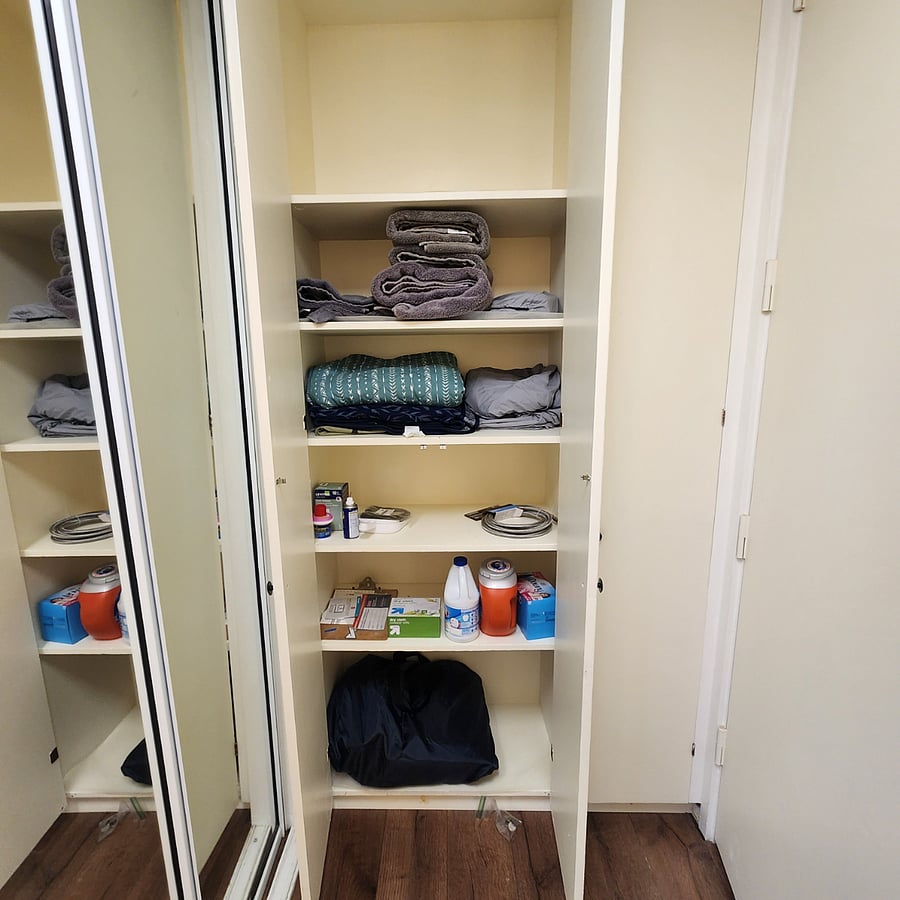 Fully stocked with towels, extra linen and blankets
