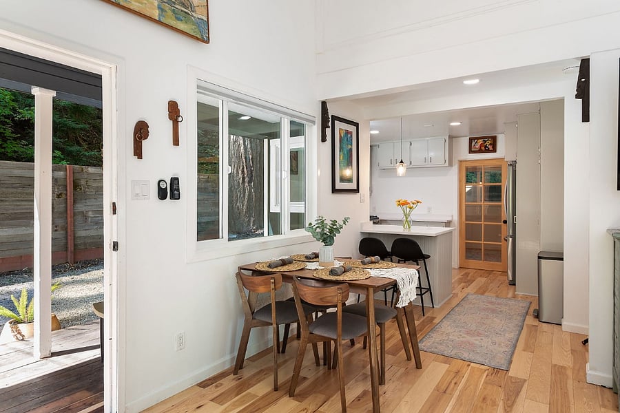 Dining table with four chairs