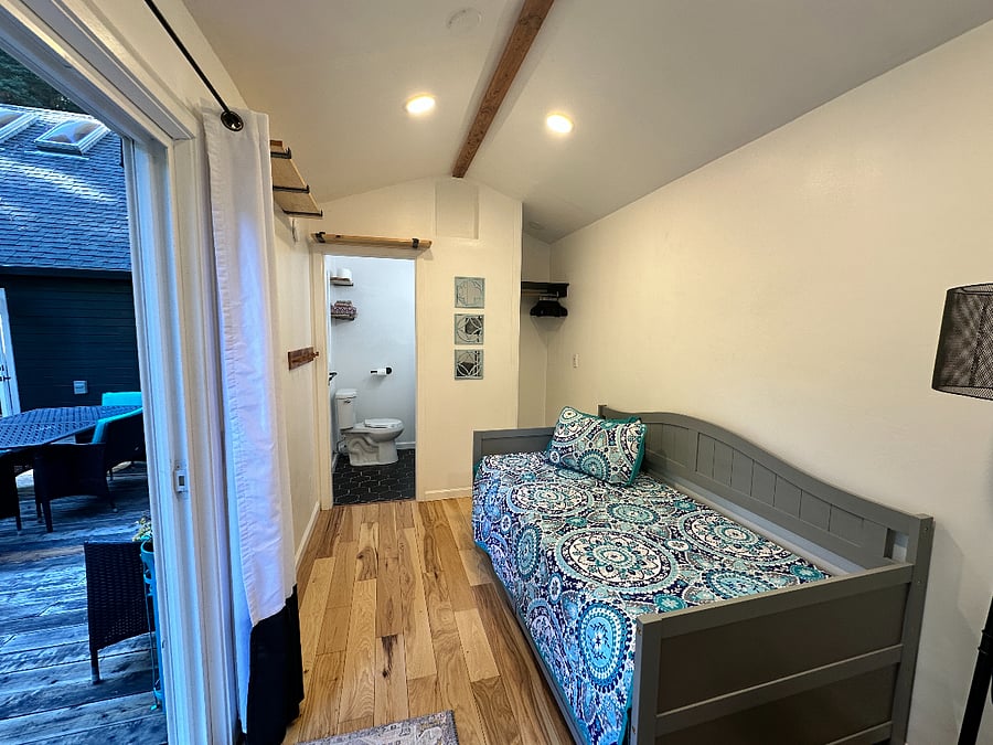 Completely separate and private bedroom 4 (of 4) with daybed (twin-size) for one person and en suite bathroom