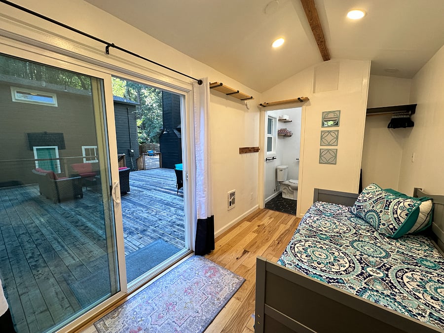 Completely separate and private bedroom 4 (of 4) with daybed (twin size) for one person and en suite bathroom