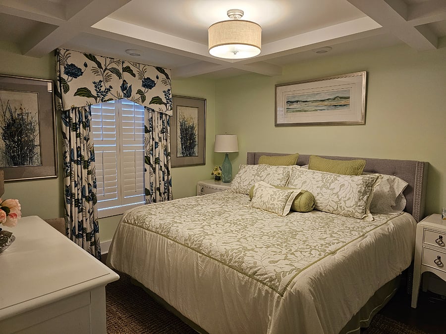 Primary bedroom with king bed