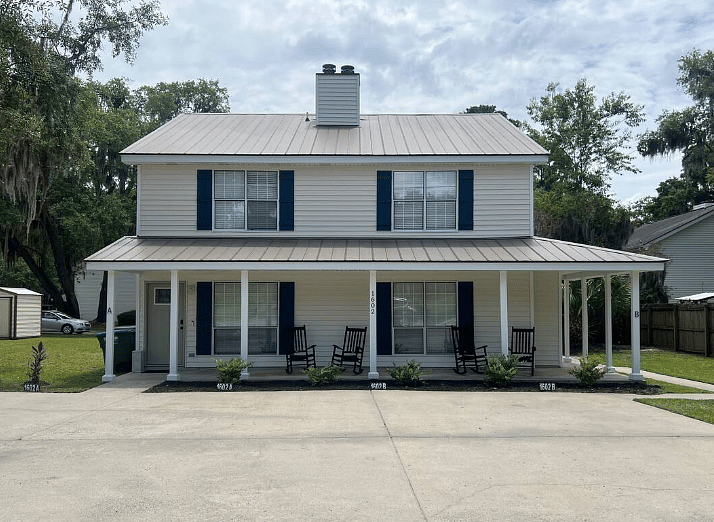Front of Home (door on left side of duplex)