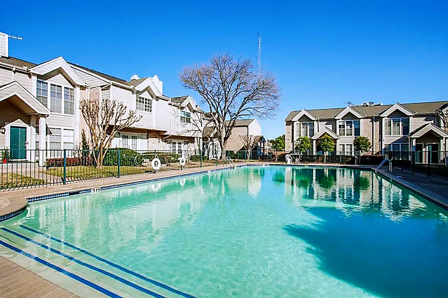 Large, clean community pool with clear water and ample space for enjoyment.