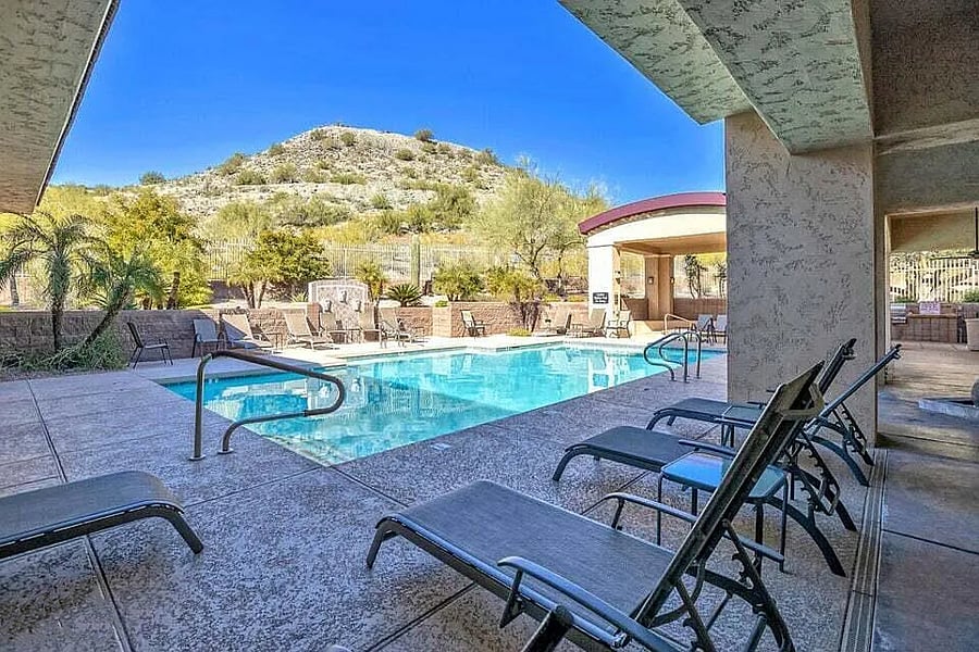 Solar heated pool