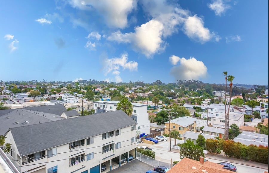 Views from the roof-top deck all that way to the Pacific Ocean