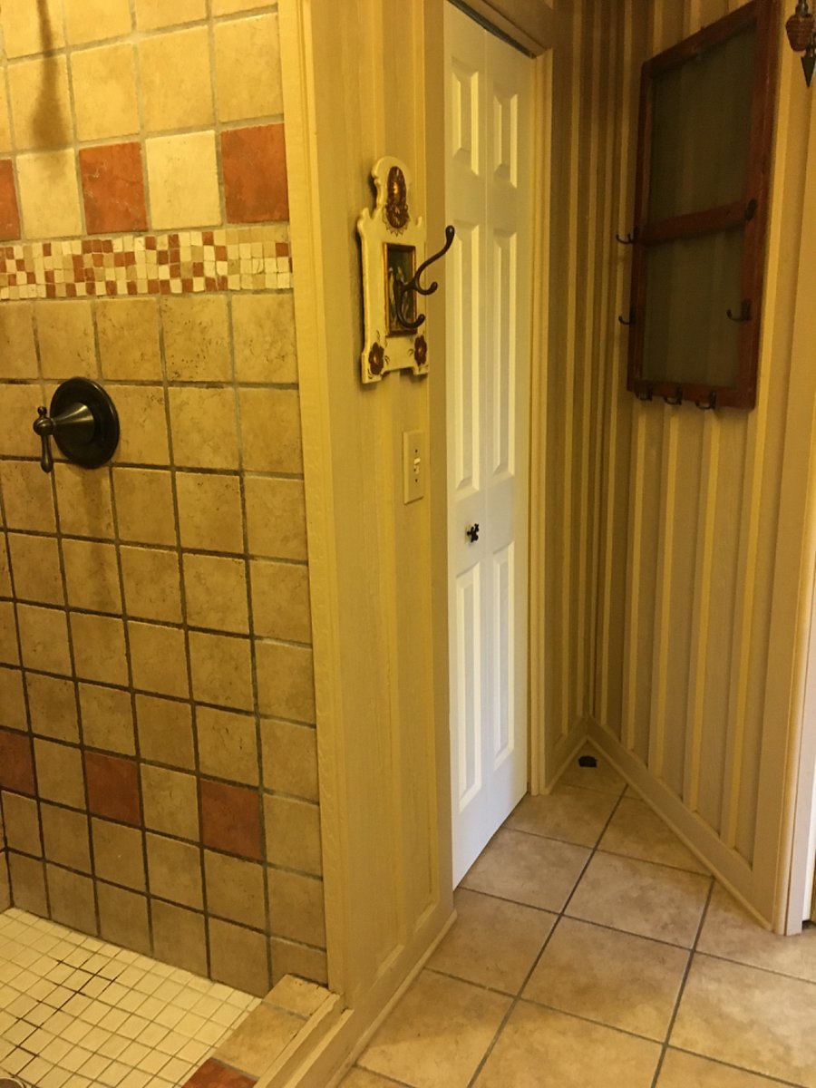Bathroom views. Walkin shower and one of two closets.