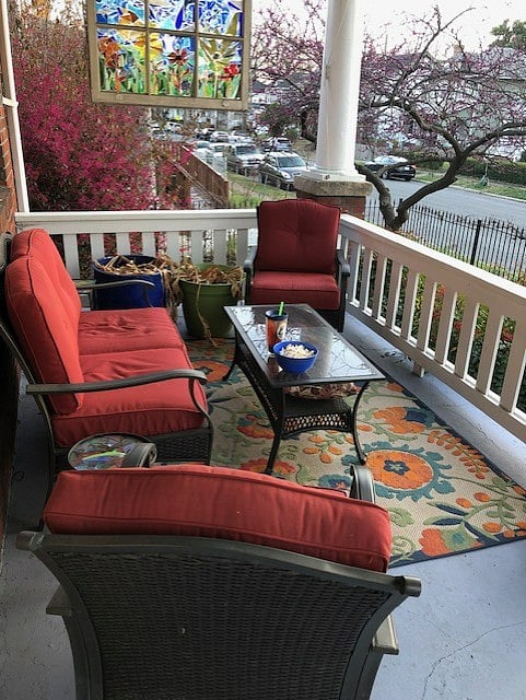 I love the front porch to watch the sunset!