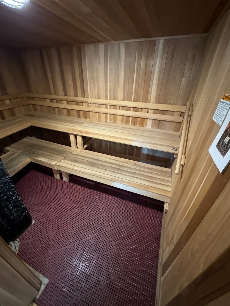 Sauna in the fitness room