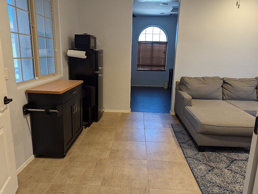 view of the left side of living area from the main house entrance