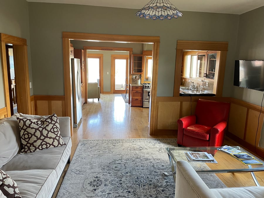 Living Room, looking towards the back of the house.