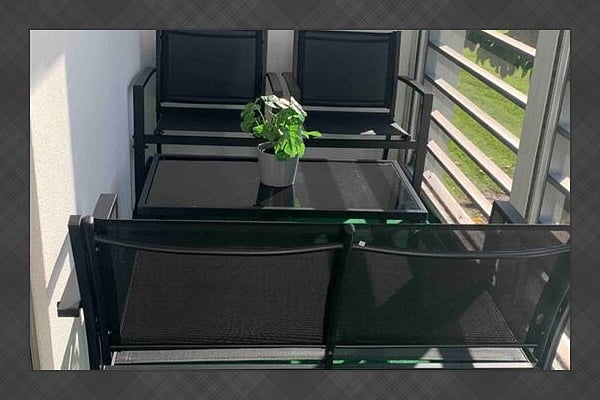 Balcony exterior adjacent with the master bedroom