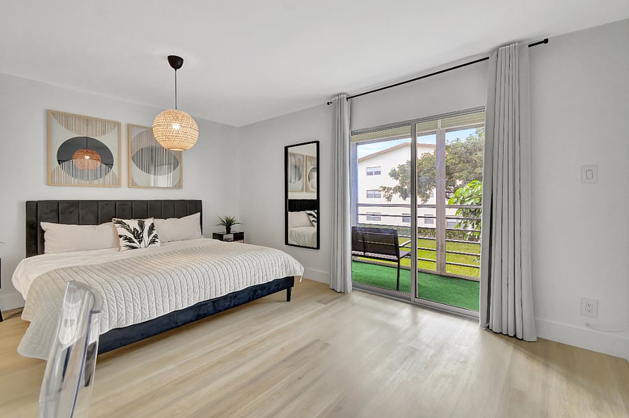 Bedroom with a king bed