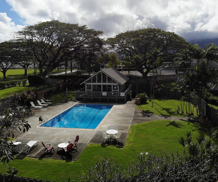 Pool located across street