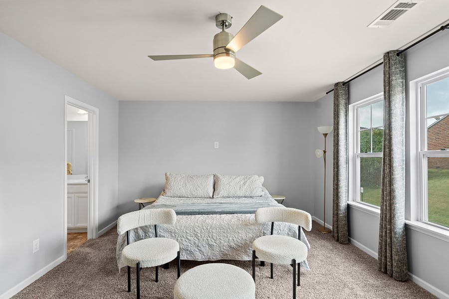 spacious master bedroom