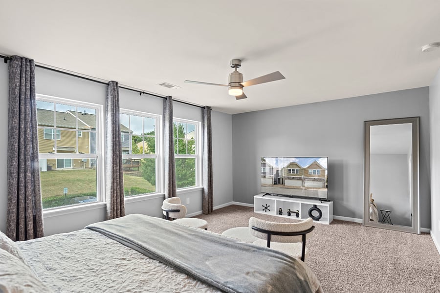 spacious master bedroom