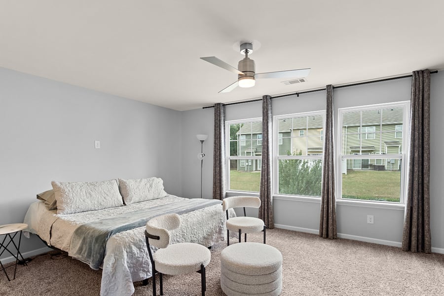spacious master bedroom