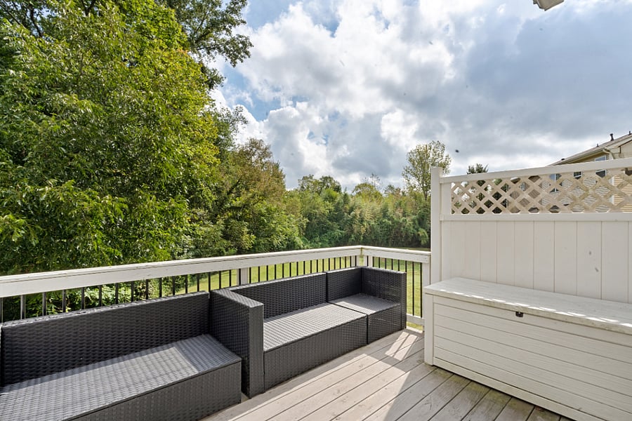 Back deck from the kitchen