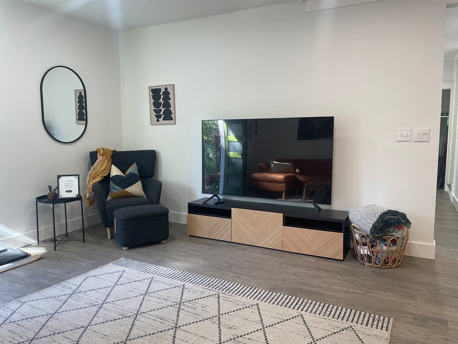 Smart TV in our clean and comfortable living space