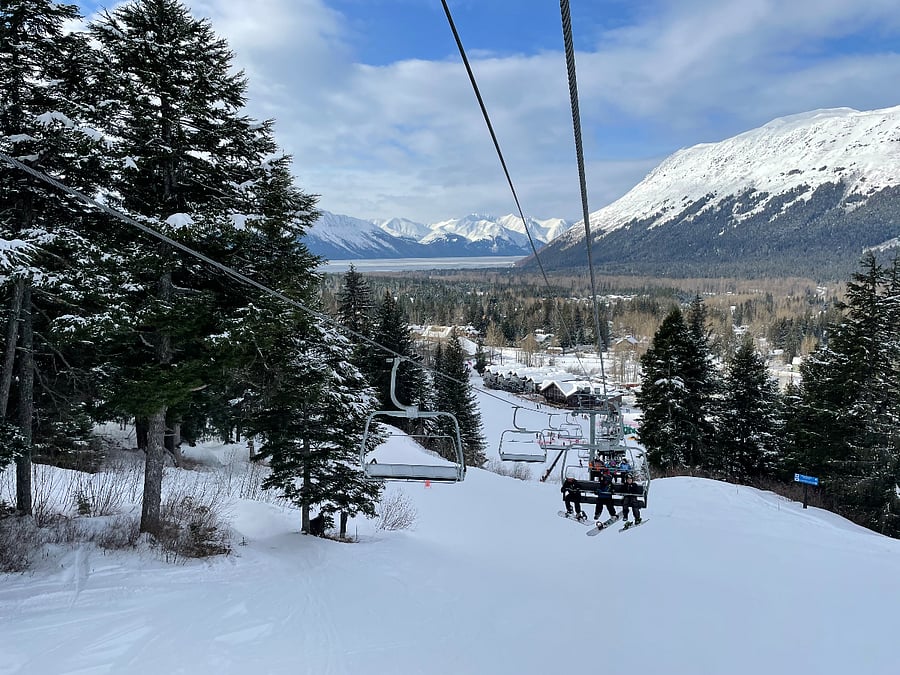 Alyeska Ski Resort in Girdwood - about 40 mins away from Anchorage