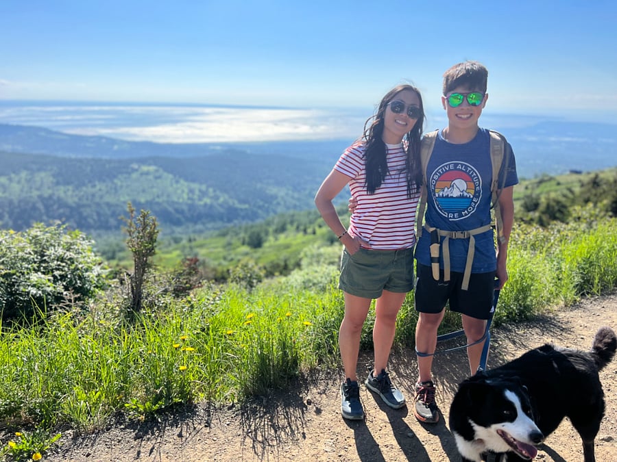 Hiking Flattop in Anchorage - overlooking the Turnagain inlet