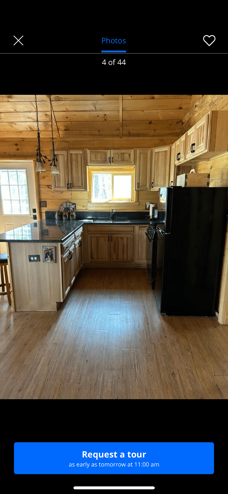 Kitchen with fridge/freezer, gas stove/oven, coffee maker, kitchen basics