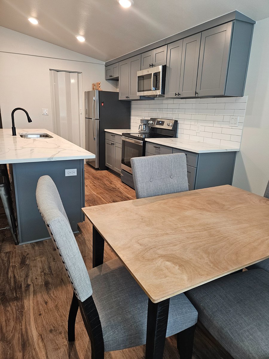 Dining area of stunning updated kitchen