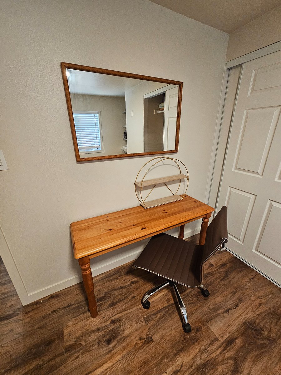 Dedicated work space in second bedroom