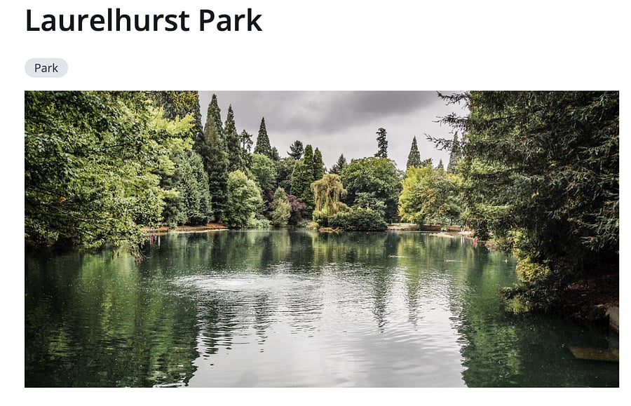 Laurelhurst park- a short walk away